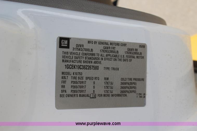 image for item L2378 2008 Chevrolet Silverado 1500 Ext. Cab pickup truck