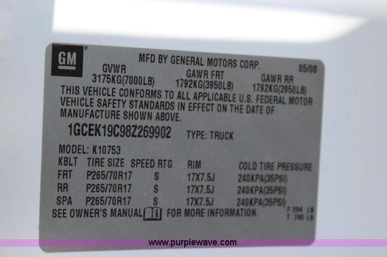 image for item L2383 2008 Chevrolet Silverado 1500 Ext. Cab pickup truck