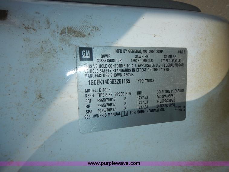 image for item L2393 2008 Chevrolet Silverado 1500 pickup