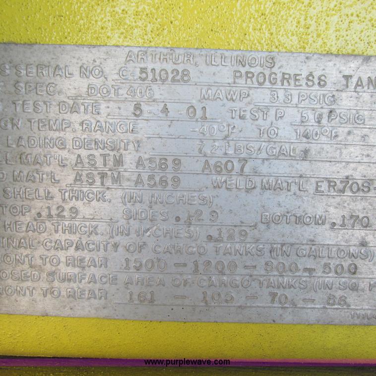 image for item L5324 2001 International 9100i fuel truck