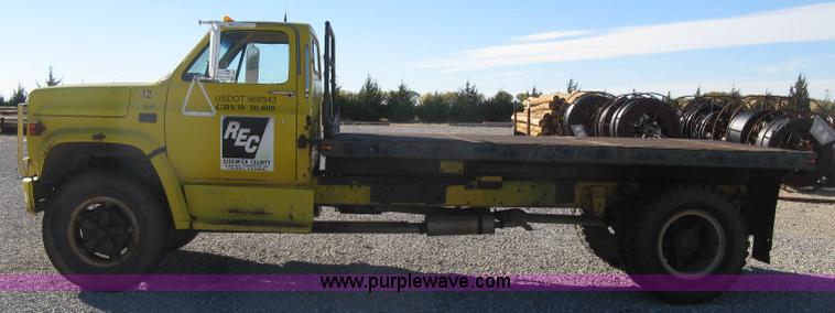 image for item L6439 1986 Chevrolet C70 Custom Deluxe flatbed truck