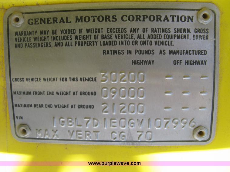 image for item L6439 1986 Chevrolet C70 Custom Deluxe flatbed truck