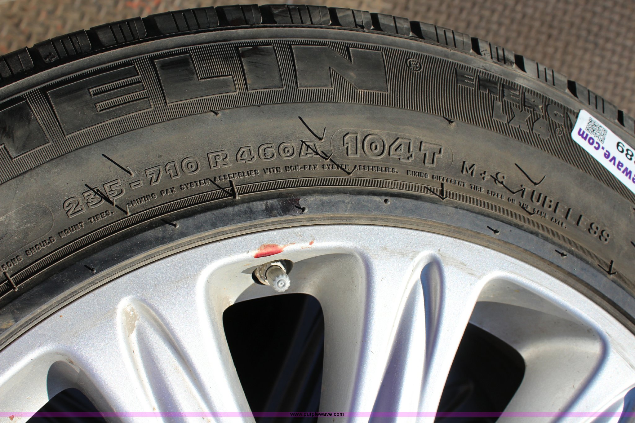 (4) Michelin 235710R460A tires and wheels in Holton, KS Item BL9389