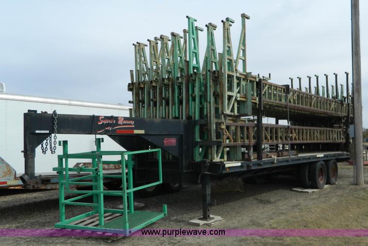 image for item BT9876 1998 Finnesy flatbed trailer with scaffolding