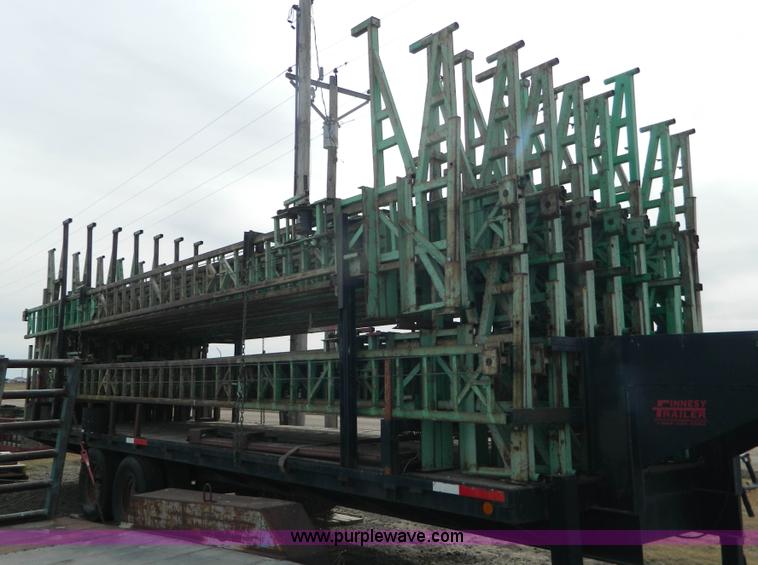 image for item BT9876 1998 Finnesy flatbed trailer with scaffolding