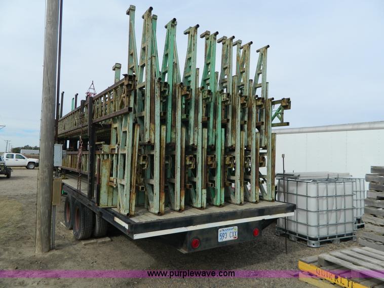 image for item BT9876 1998 Finnesy flatbed trailer with scaffolding
