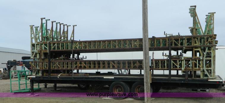 image for item BT9876 1998 Finnesy flatbed trailer with scaffolding