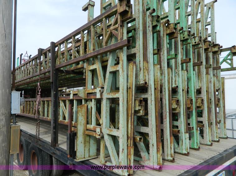 image for item BT9876 1998 Finnesy flatbed trailer with scaffolding