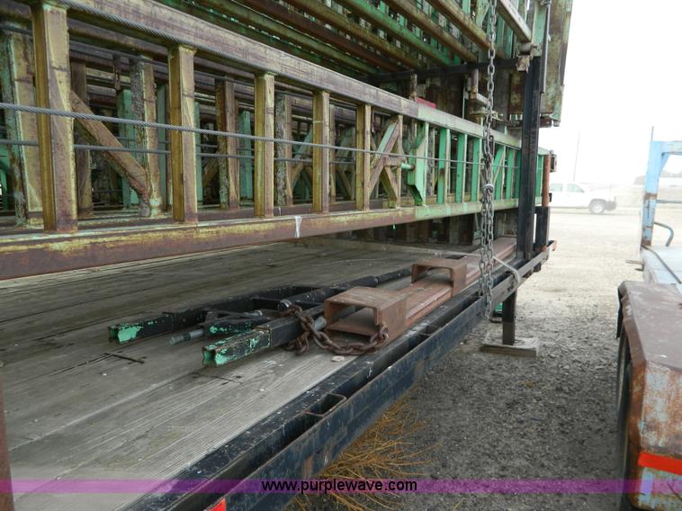 image for item BT9876 1998 Finnesy flatbed trailer with scaffolding