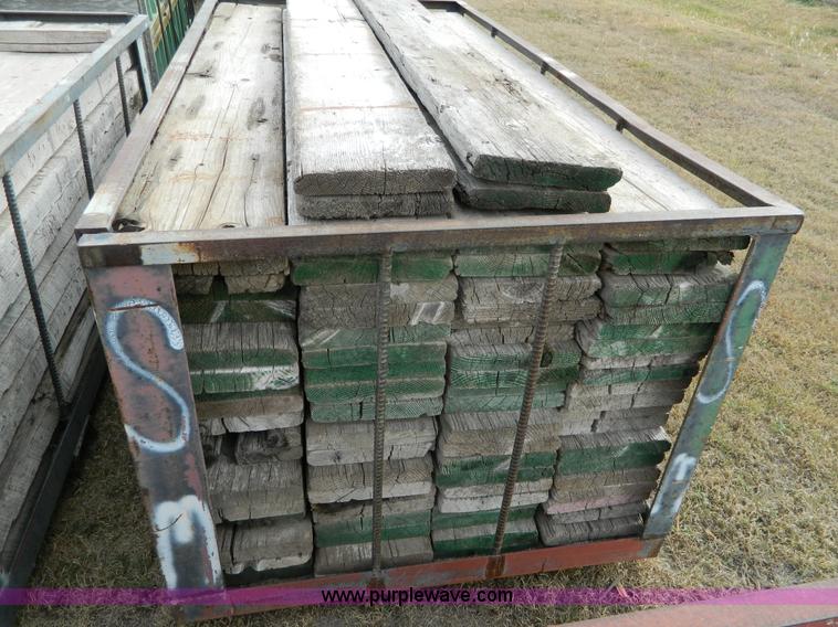 image for item BT9876 1998 Finnesy flatbed trailer with scaffolding