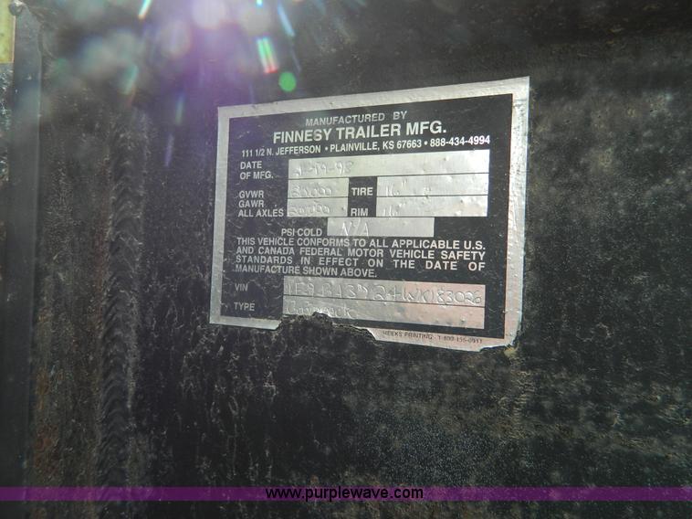 image for item BT9876 1998 Finnesy flatbed trailer with scaffolding