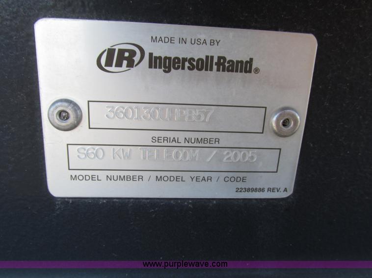 image for item H1050 2005 Ingersoll Rand S60 generator