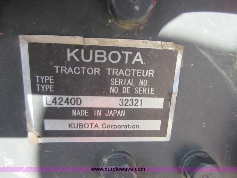 image for item I1898 Kubota L4240D MFWD tractor