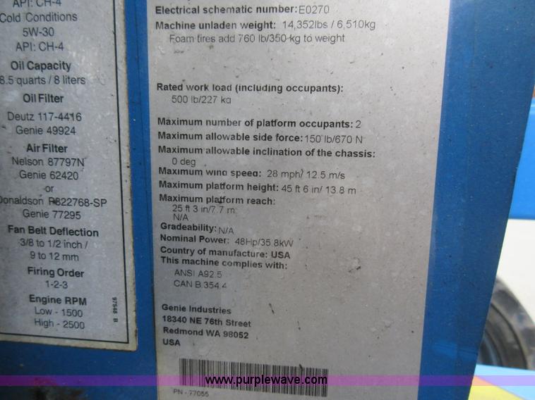 image for item I6325 2006 Genie Z45/25 boom lift