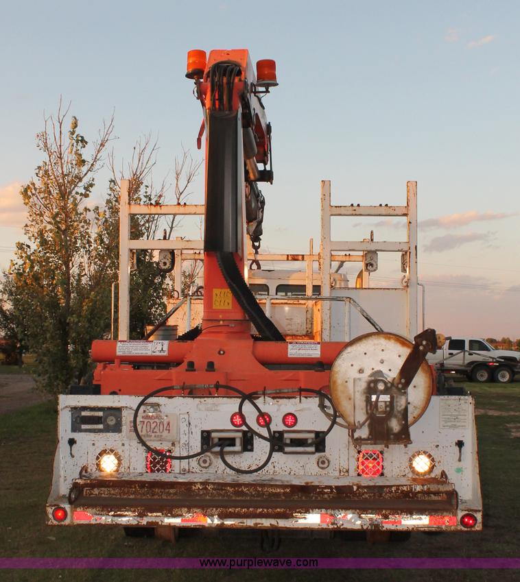 image for item J1390 2003 Freightliner FL80 Crew Cab railroad truck with crane