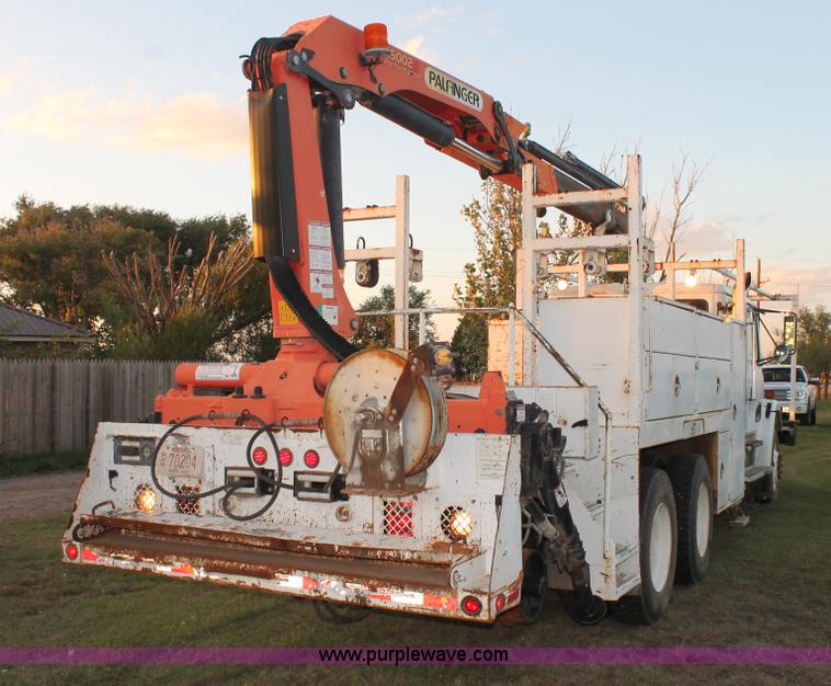 image for item J1390 2003 Freightliner FL80 Crew Cab railroad truck with crane