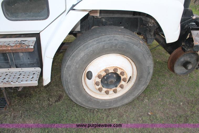 image for item J1390 2003 Freightliner FL80 Crew Cab railroad truck with crane