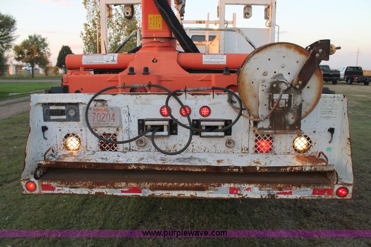 image for item J1390 2003 Freightliner FL80 Crew Cab railroad truck with crane