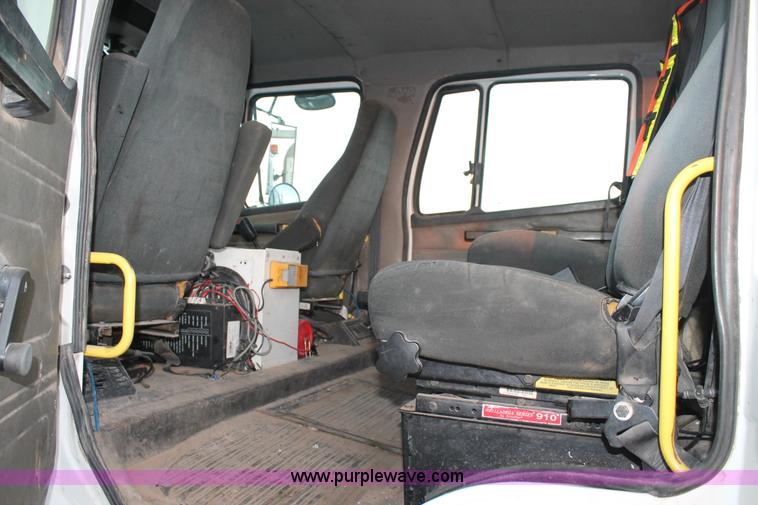 image for item J1390 2003 Freightliner FL80 Crew Cab railroad truck with crane