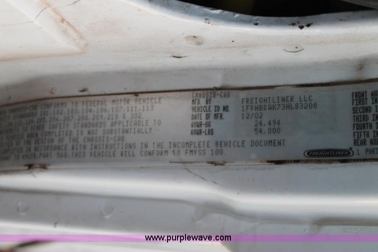 image for item J1390 2003 Freightliner FL80 Crew Cab railroad truck with crane