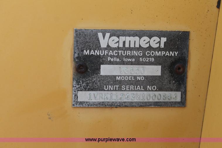 image for item J1391 Vermeer V8550 trencher