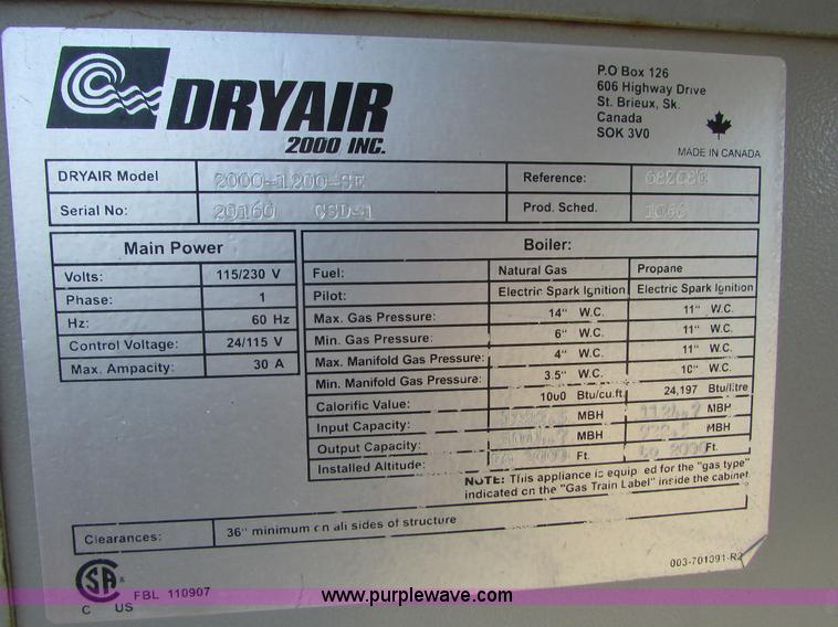 image for item J1721 DryAir heater system