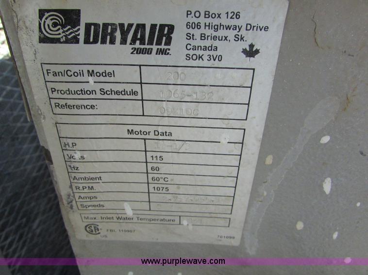 image for item J1721 DryAir heater system