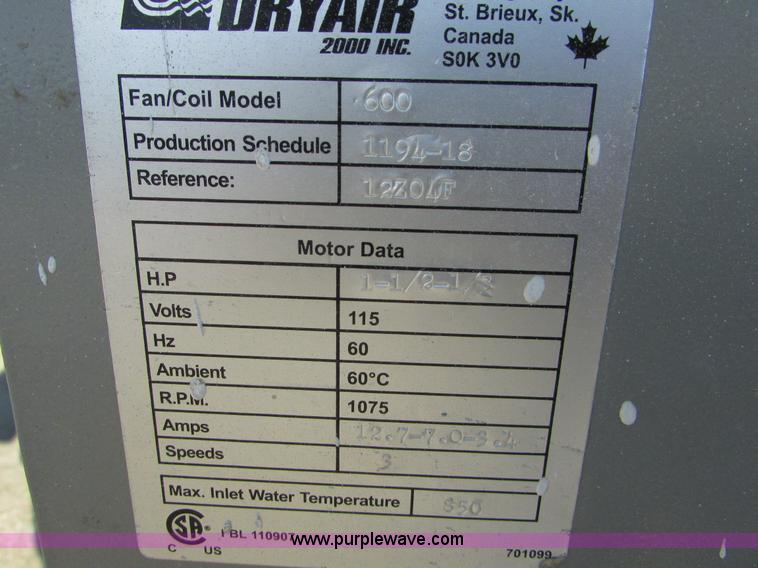 image for item J1722 DryAir heater system