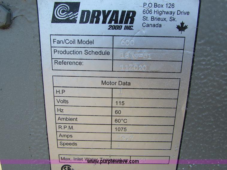 image for item J1723 DryAir heater system