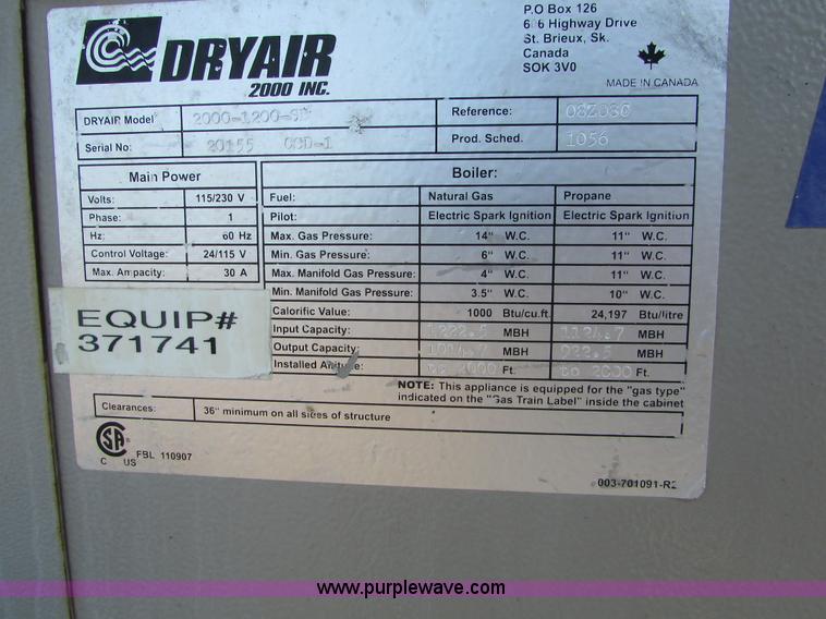 image for item J1724 DryAir heater system