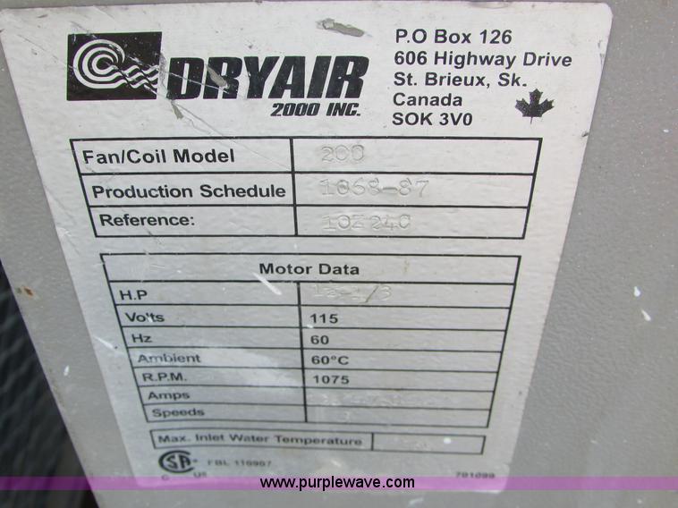 image for item J1724 DryAir heater system