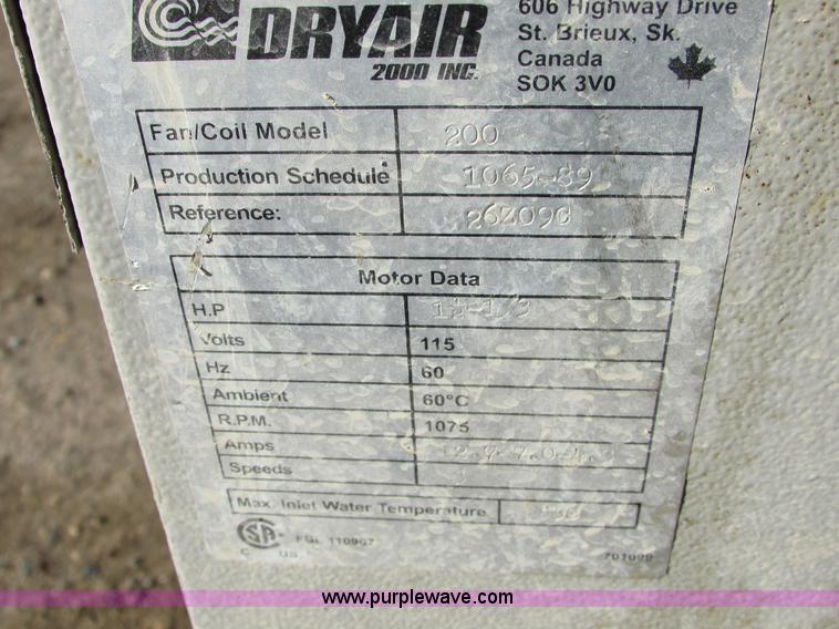 image for item J1724 DryAir heater system