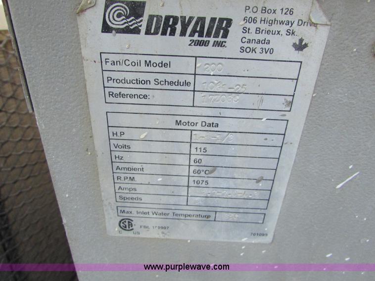 image for item J1725 DryAir heater system