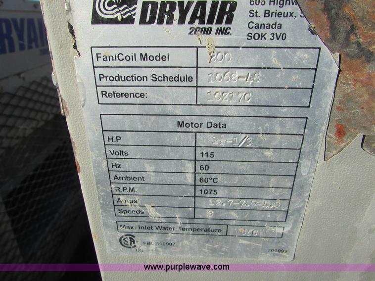 image for item J1725 DryAir heater system