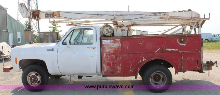 image for item J3559 1977 Chevrolet C30 Custom Deluxe utility truck