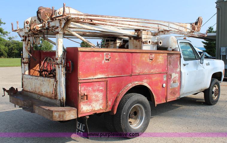 image for item J3559 1977 Chevrolet C30 Custom Deluxe utility truck