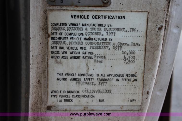 image for item J3559 1977 Chevrolet C30 Custom Deluxe utility truck