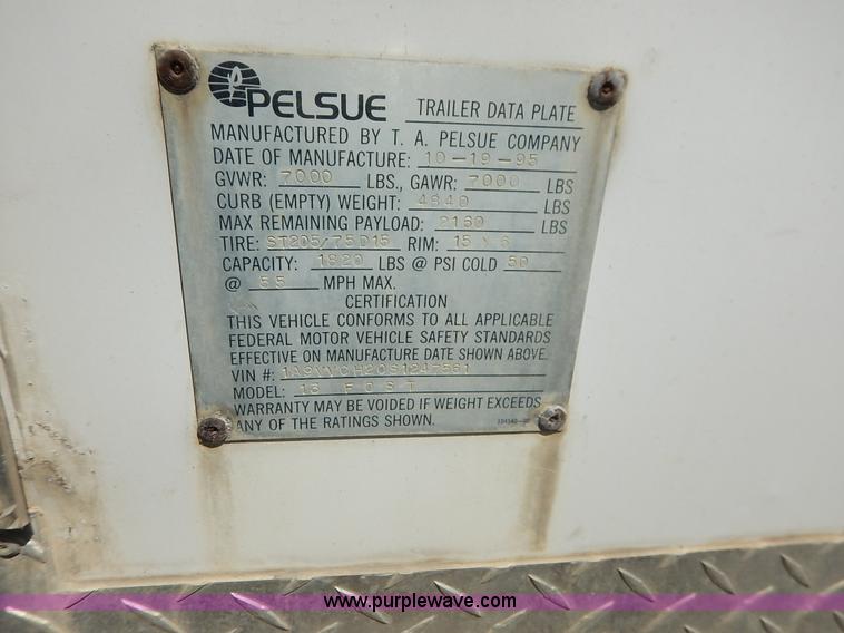 image for item J6485 1995 Advanced Pelsue fiber optic trailer