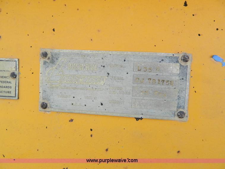 image for item K8220 1979 Load Craft L35S equipment trailer