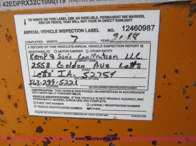 image for item L1813 2012 Econoline CP3030DA equipment trailer