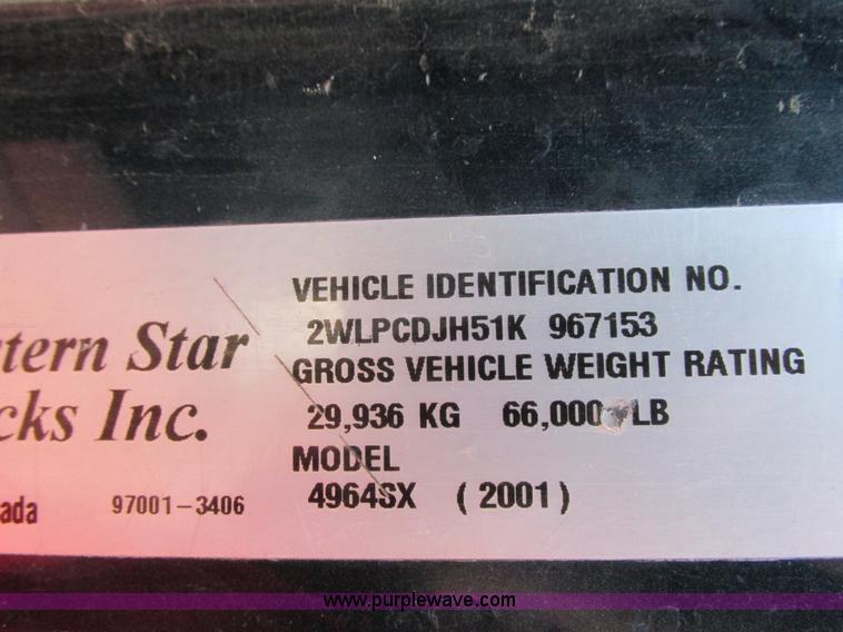 image for item L3891 2001 Western Star 496SX dump truck