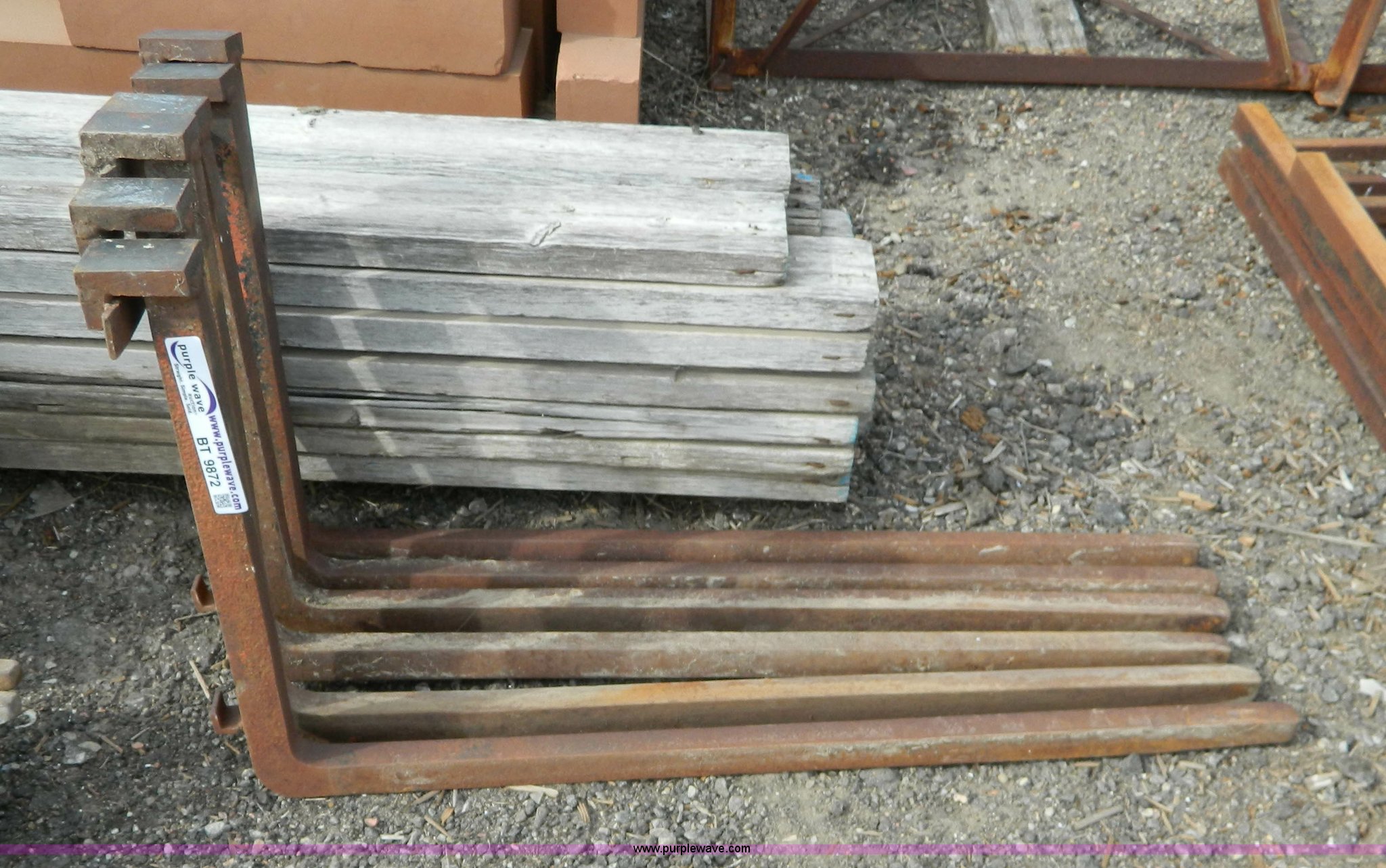 (6) skid steer block fork in Grainfield, KS Item BT9872 sold Purple