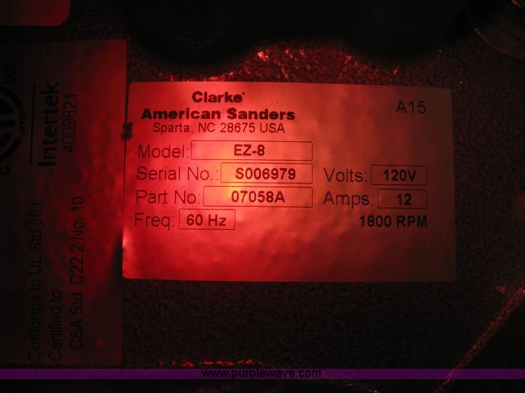 image for item BP9674 Clark EZ-8 floor sander