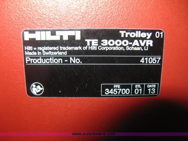 image for item BP9704 Hilti TE3000-AVR electric breaker
