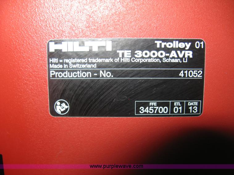 image for item BP9705 Hilti TE3000-AVR electric breaker