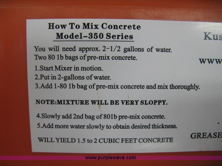 image for item BP9708 Kushlan 350 cement mixer