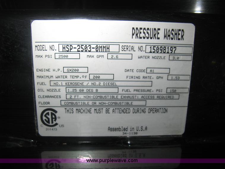 image for item BP9713 Mi-T-M HSP-2503-0MMH pressure washer