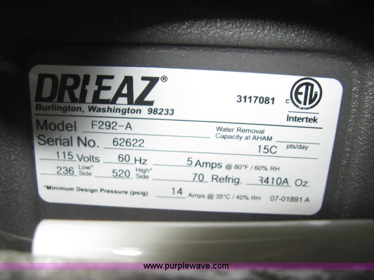 image for item BP9745 Dri-Eaz F292-A Evolution LGR dehumidifier