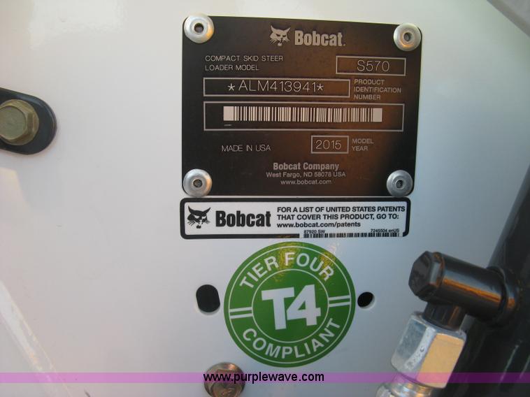 image for item L6453 2015 Bobcat S570 skid steer