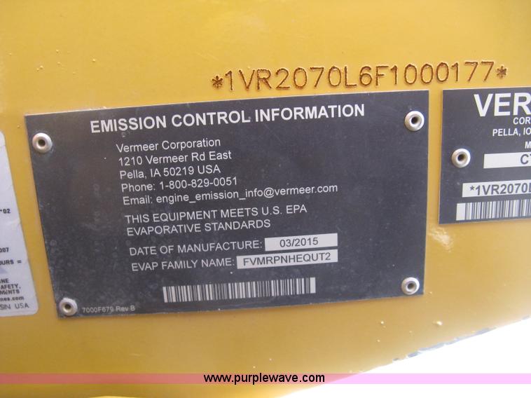 image for item L6454 2015 Vermeer CTX50 mini skid steer